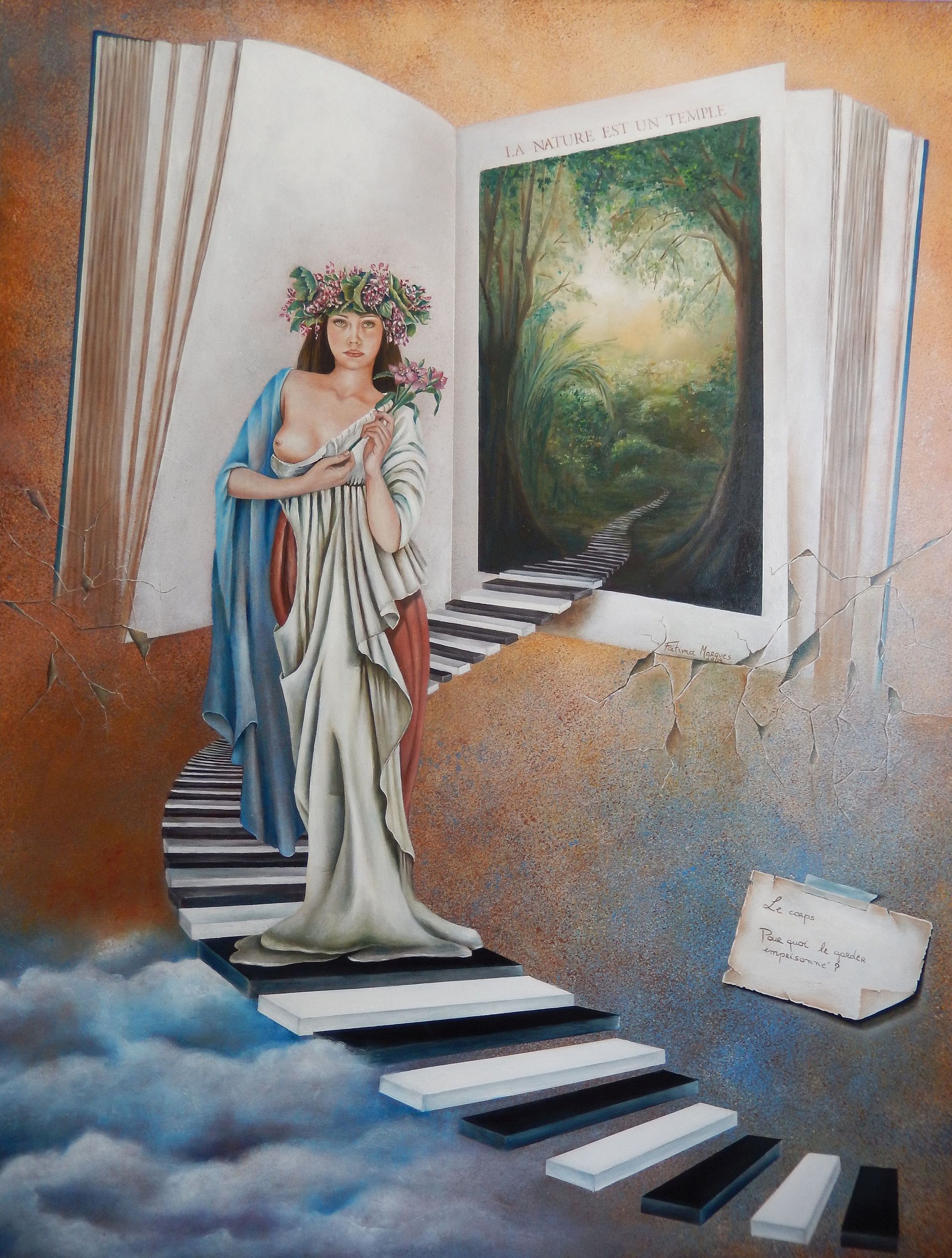 Título: Celtic woman- 2014-óleo s/ tela - 100 x 80 cm