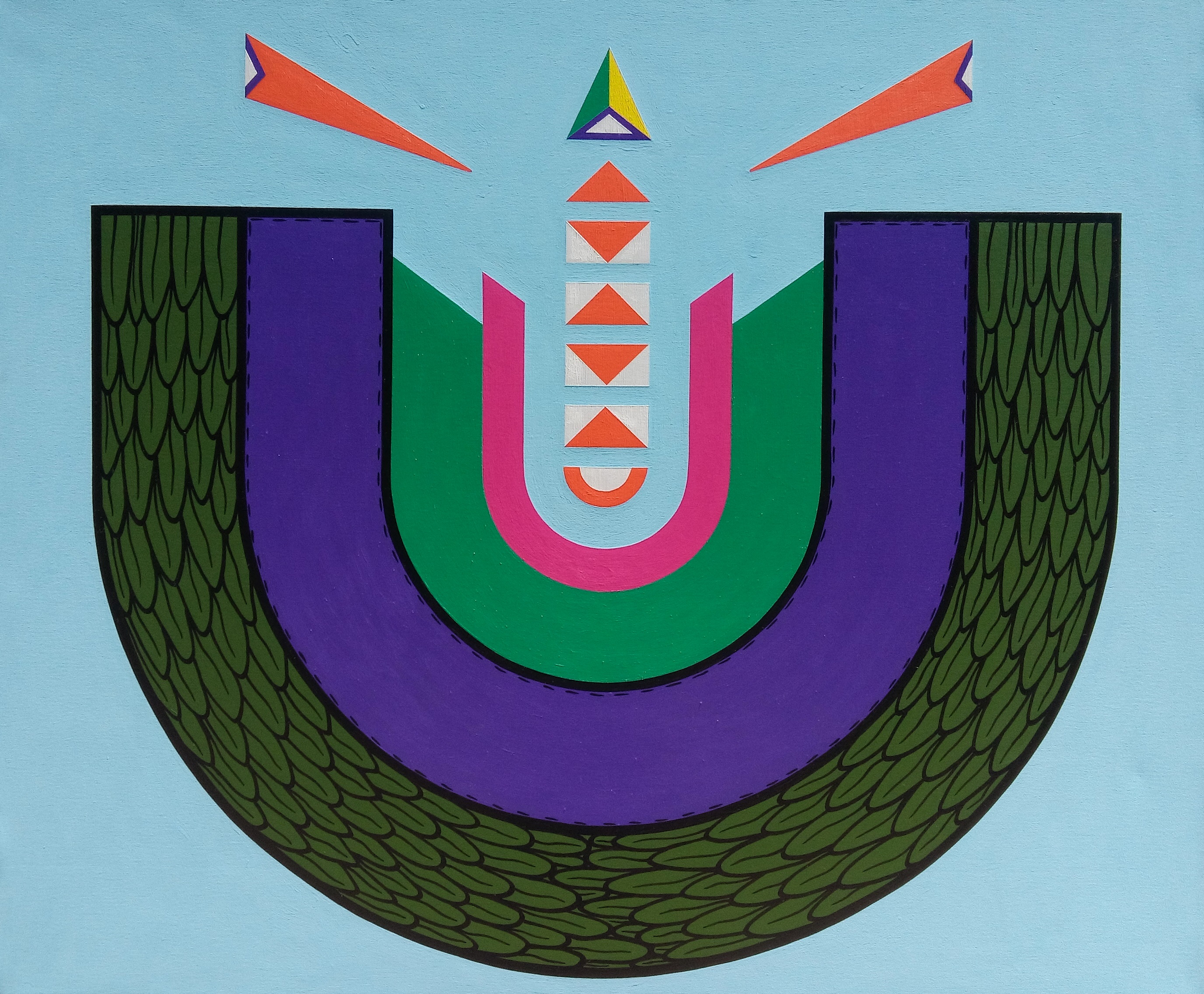 Da série "O portal",(n.13) acrílica sobre linho, 100 x 120 x 5 cm